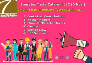 Job Vacancies Abu Dhabi Emirates Taste Catering Services